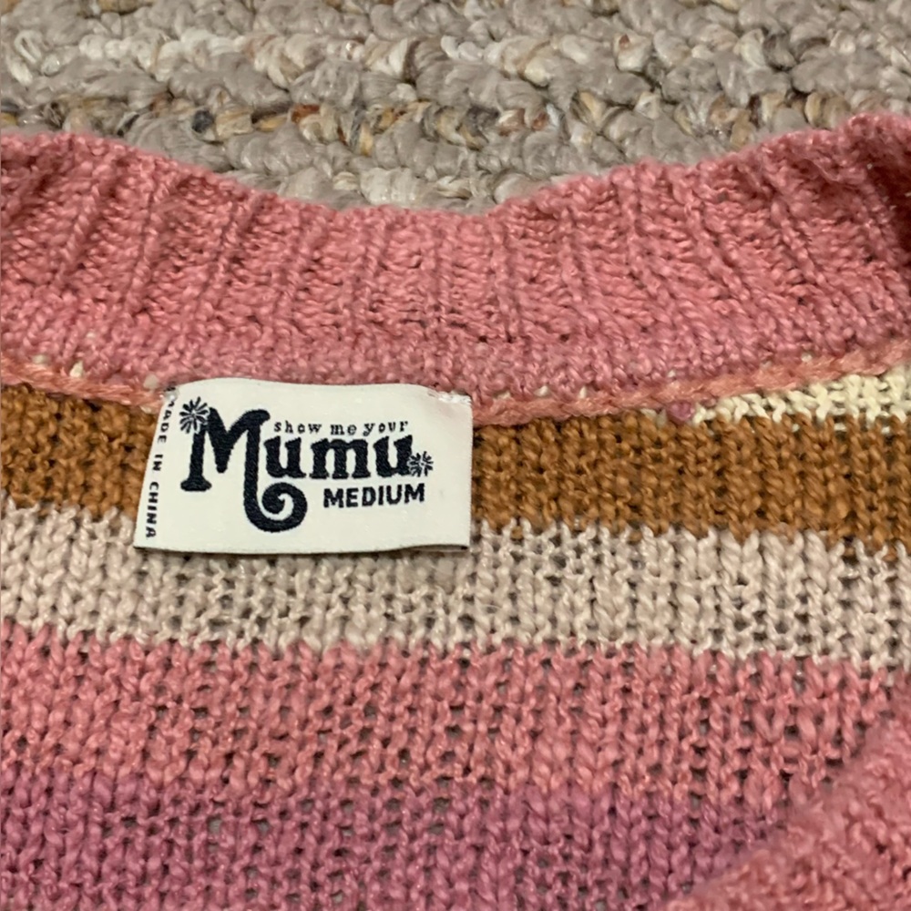 Show Me Your Mumu Bertie Sweater in Reagan Stripe Knit - Picture 6 of 12